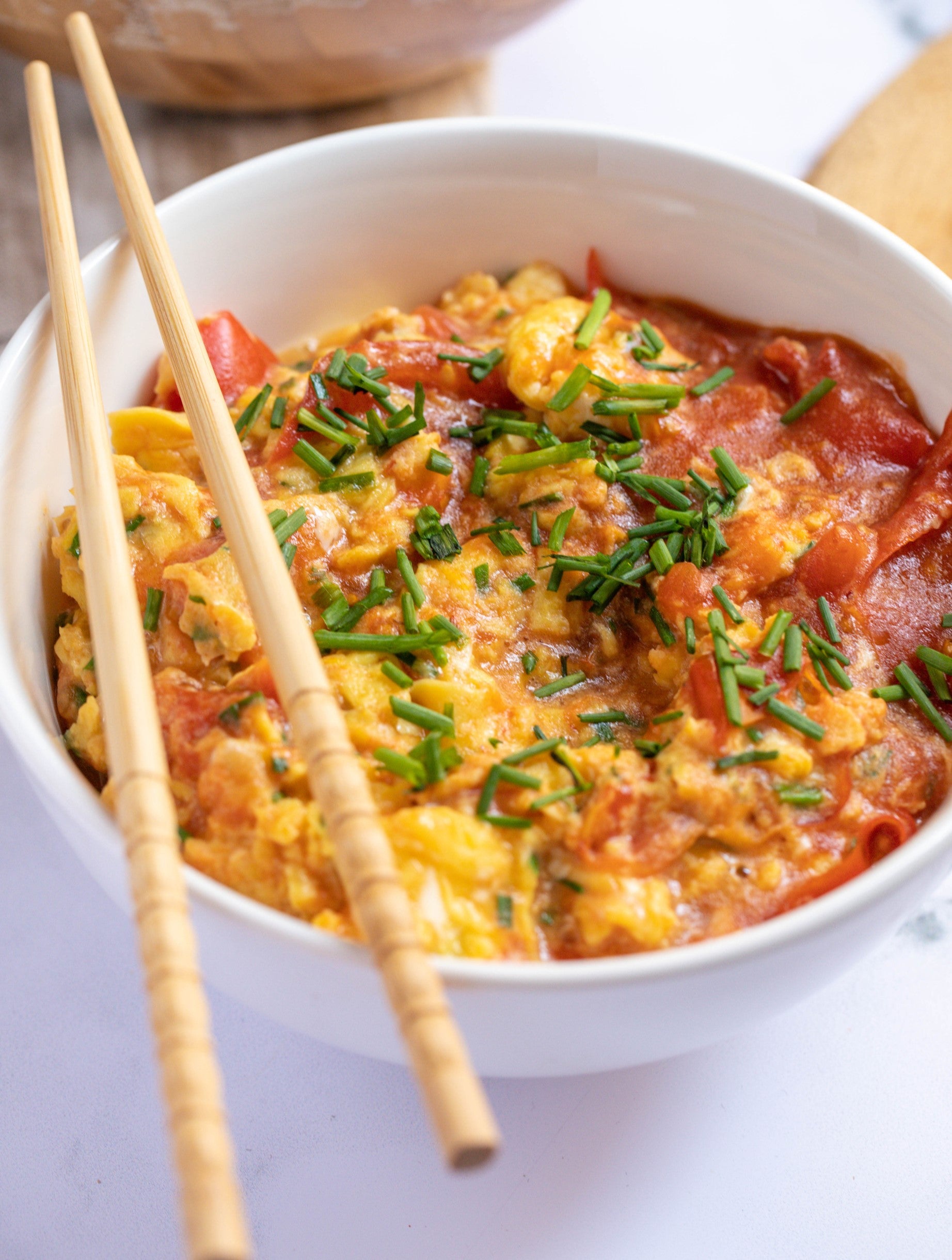 Chinese Stir-Fried Tomatoes with Eggs